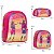 Mochila Infantil Feminina Barbie Ken Costas Lancheira Estojo - Imagem 4