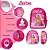 Mochila Infantil Feminina Barbie Filme Com Lancheira Rosa - Imagem 3