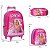 Mochila Infantil de Rodinhas Feminina Barbie Com Lancheira - Imagem 4