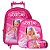 Mochila Infantil de Rodinhas Feminina Barbie Com Lancheira - Imagem 1