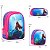 Mochila Infantil Feminina Pequena Sereia Costas + Lancheira - Imagem 4