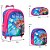 Kit Mochila Infantil Feminina Rodinha Pequena Sereia Desenho - Imagem 4