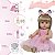 Boneca Reborn Realista Loira Bailarina Coelhinha Kit Itens - Imagem 4