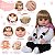 Boneca Reborn Realista Loira Panda Enxoval Bolsa 30 Frases - Imagem 3