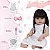 Bebe Reborn Realista Menina Morena Fofa Kit 13 Acessórios - Imagem 4