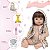 Boneca Reborn Realista Menina Girafa Saída de Banho 13 Itens - Imagem 4