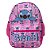 Mochila Infantil Feminina De Costas Stitch Juvenil Rosa - Imagem 1