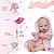 Boneca Reborn Realista Lara Carequinha Com Banheira Itens - Imagem 4