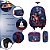 Kit Mochila Infantil Masculina Rodinhas Capitão América Azul - Imagem 3
