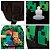 Mochila Infantil Masculina Juvenil Minecraft Costa Cor Verde - Imagem 6