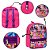 Mochila Infantil Feminina Princesas Juvenil Costas Tam M - Imagem 3