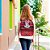 Mochila Infantil Feminina Minnie Costas Tam M Cor Vermelho - Imagem 5