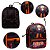 Mochila Infantil Masculina Naruto Juvenil Tam M Costas Preta - Imagem 3