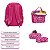 Kit Mochila Infantil Feminina Barbie Tam M Juvenil Cor Rosa - Imagem 6