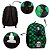 Mochila Infantil Masculina Demon Slayer Juvenil Cor Verde - Imagem 3