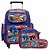 Kit Mochila Infantil Masculina Rodinha Sonic Racing Cor Azul - Imagem 1