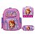 Kit Mochila Infantil Feminina Costas Princesinha Sofia Tam G - Imagem 1