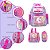 Kit Mochila Infantil Feminina Unicórnio Costas Com Lancheira - Imagem 3