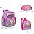 Kit Mochila Infantil Feminina Unicórnio Costas Com Lancheira - Imagem 4