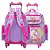 Kit Mochila Infantil Menina Rodinha Unicórnio Colorida Tam G - Imagem 6