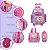 Kit Mochila Infantil Menina Rodinha Unicórnio Colorida Tam G - Imagem 3