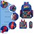 Kit Mochila Infantil Menino Homem Aranha Costas Cor Azul - Imagem 3