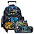 Kit Mochila Infantil Menino Com Rodinhas Batman Tam G Preta - Imagem 1
