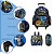 Kit Mochila Infantil Menino Com Rodinhas Batman Tam G Preta - Imagem 3