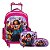 Kit Mochila Infantil Feminina Encanto Rodinhas Tam G Rosa - Imagem 1