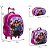 Kit Mochila Infantil Feminina Encanto Rodinhas Tam G Rosa - Imagem 4