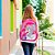 Kit Mochila Infantil Feminina Costas Unicórnio Tam G Rosa - Imagem 4