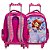 Kit Mochila Infantil Menina Princesa Sofia 3D Rodinha Tam G - Imagem 6