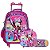 Kit Mochila Infantil Feminina Rodinha Minnie Mouse 3D Rosa - Imagem 1