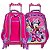 Kit Mochila Infantil Feminina Rodinha Minnie Mouse 3D Rosa - Imagem 5