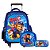 Kit Mochila Infantil Menino Rodinha Patrulha Canina 3D Azul - Imagem 1