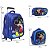Kit Mochila Infantil De Rodinhas Mickey Mouse 3D Tam G Azul - Imagem 4