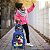 Kit Mochila Infantil De Rodinhas Mickey Mouse 3D Tam G Azul - Imagem 5