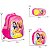 Kit Mochila Infantil Feminina Princesas 3D Costas Tam G - Imagem 4