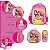 Kit Mochila Infantil Feminina Princesas 3D Costas Tam G - Imagem 3