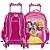 Kit Mochila Infantil Menina Princesas 3D Rodinha + Lancheira - Imagem 6
