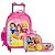 Kit Mochila Infantil Menina Princesas 3D Rodinha + Lancheira - Imagem 1