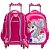 Kit Mochila Infantil Feminina Carrinho Unicórnio 3D Cor Rosa - Imagem 6