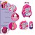 Kit Mochila Infantil Feminina Carrinho Unicórnio 3D Cor Rosa - Imagem 3