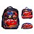 Kit Mochila Infantil Masculina Carros 3D Costas + Lancheira - Imagem 1