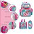 Kit Mochila Infantil Feminina Flamingo Costas Com Lancheira - Imagem 3