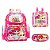 Kit Mochila Infantil Feminina LOL Costas Com Lancheira Rosa - Imagem 1