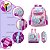 Kit Mochila Infantil Feminina Sereia Costas Com Lancheira - Imagem 3