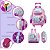 Kit Mochila Infantil Feminina Sereia Rodinhas Passeio Creche - Imagem 3