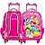 Kit Mochila Infantil Feminina Princesas 3D Rodinhas Toys 2U - Imagem 6