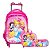 Kit Mochila Infantil Princesas Rodinhas 3D Lancheira Estojo - Imagem 1